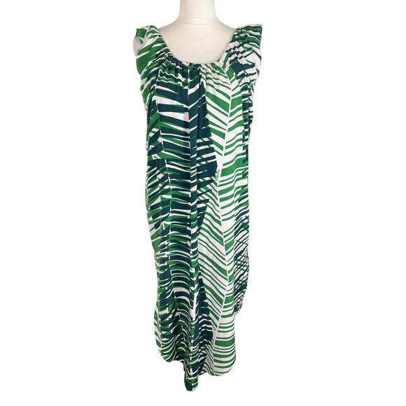Manuheali'i Grace Midi Dress Fern Grotto Hawaiian Off-Shoulder One Size NEW - Picture 1 of 7
